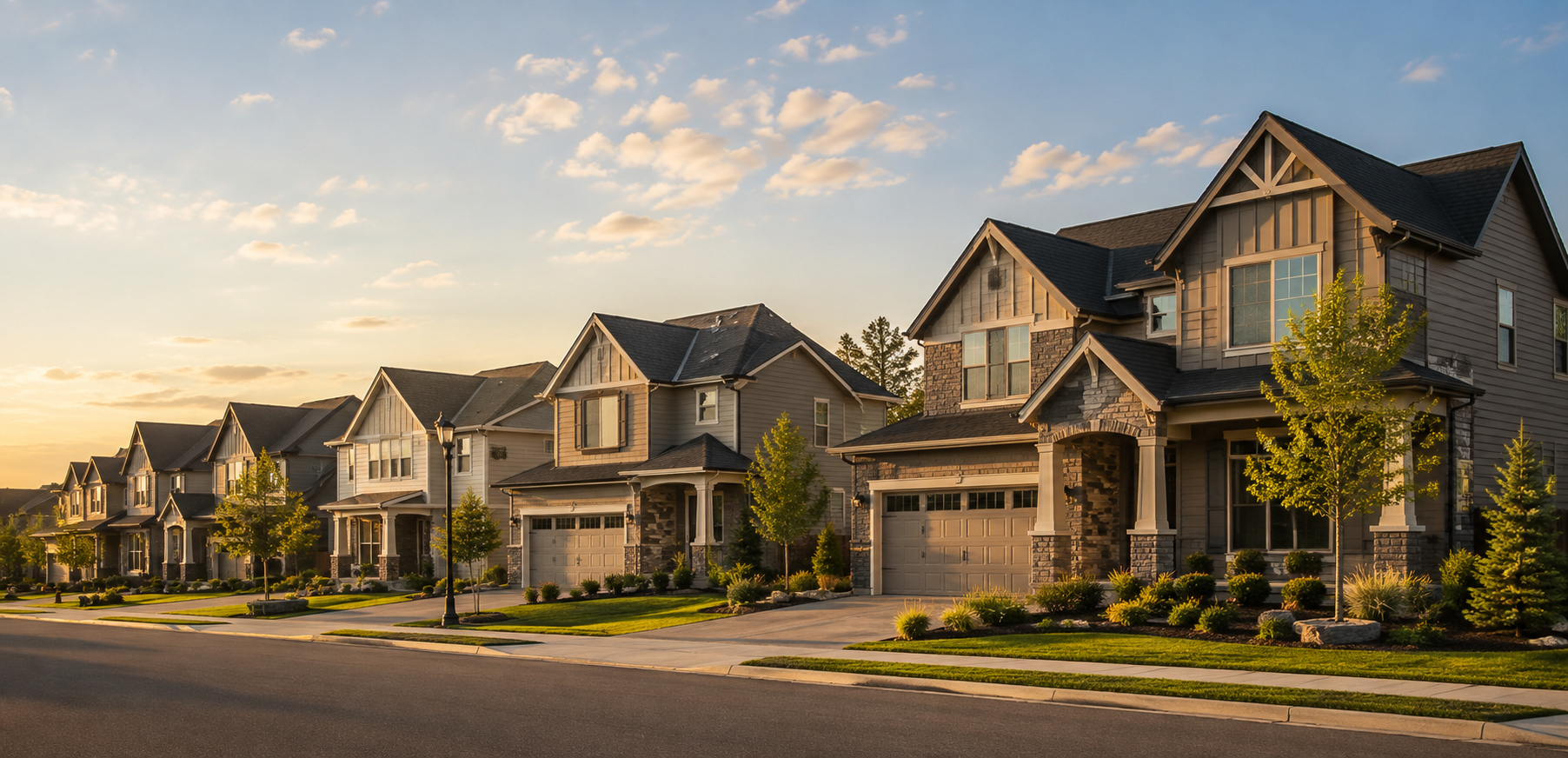 Beautiful homes in a Northwest Indiana neighborhood
